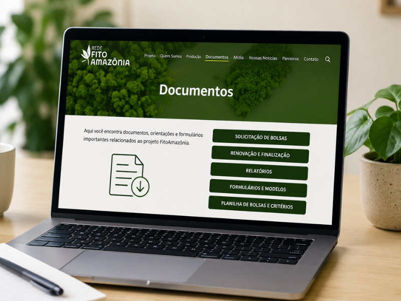 Rede FitoAmazônia reúne orientações e documentos para solicitação e acompanhamento de bolsas
